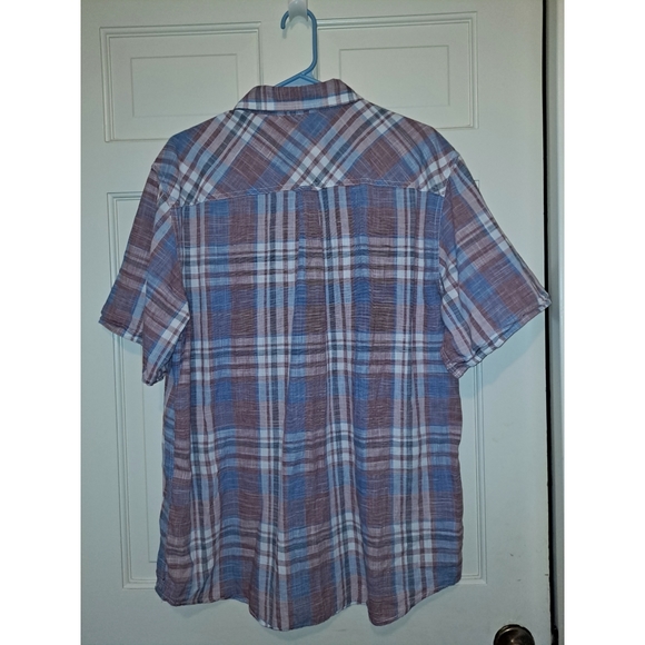 Weatherproof Vintage short sleeve button up collar shirt plaid size XL - Picture 7 of 14